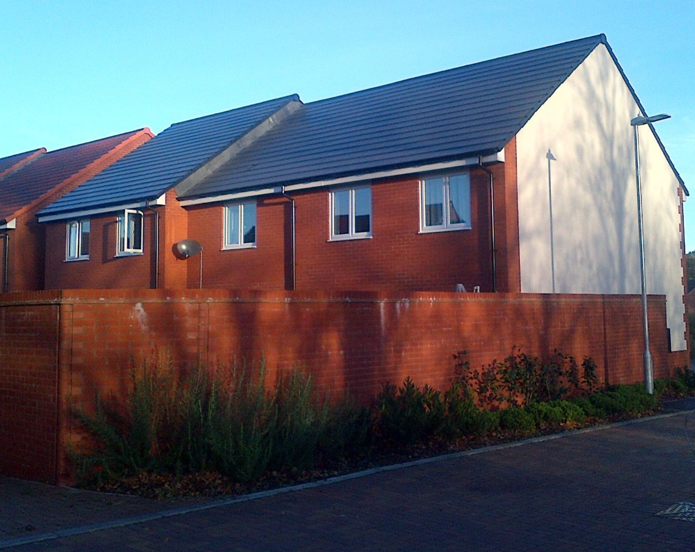 Slate roof on new build housing in Gloucester
